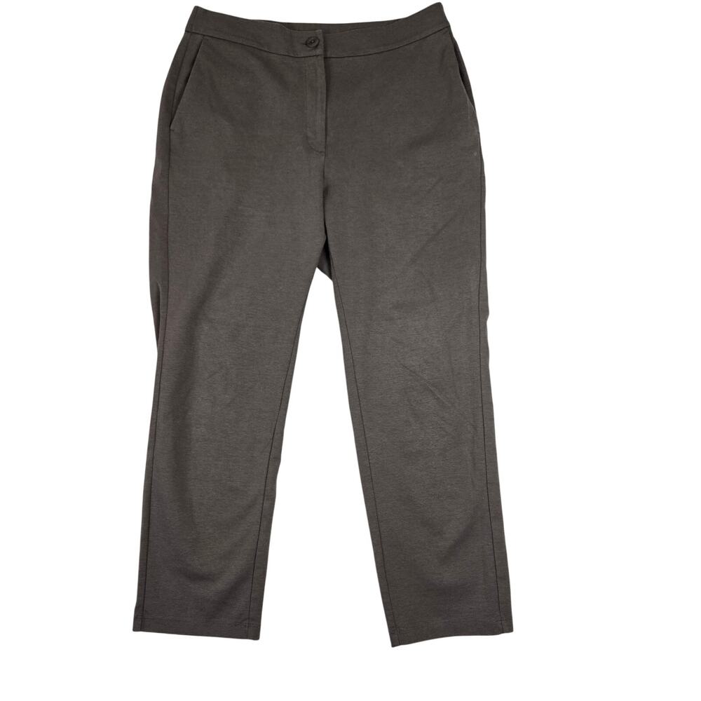 Eileen Fisher Flex Ponte Slim Pants Womens Petite Medium High Waist 0859